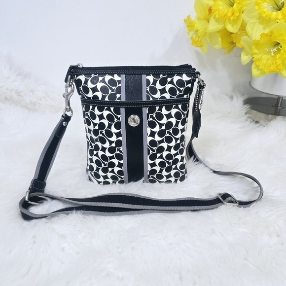 Coach Heritage Signature Swing Pack Bag Crossbody - Picture 1 of 11